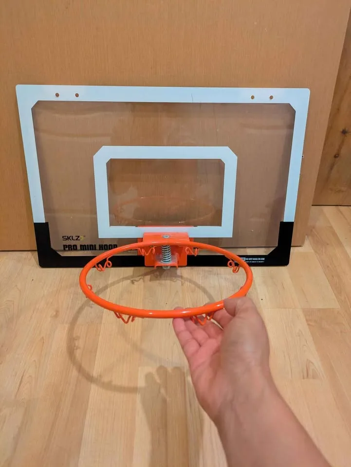 Indoor basketball net with backboard image indicator(2)
