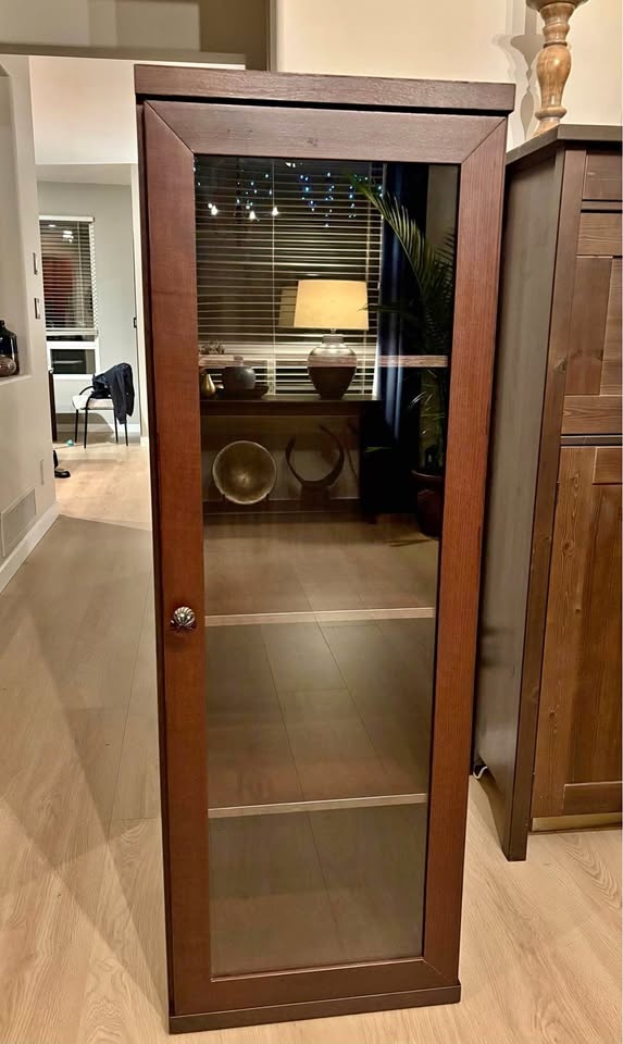 Curio cabinet with glass-front door