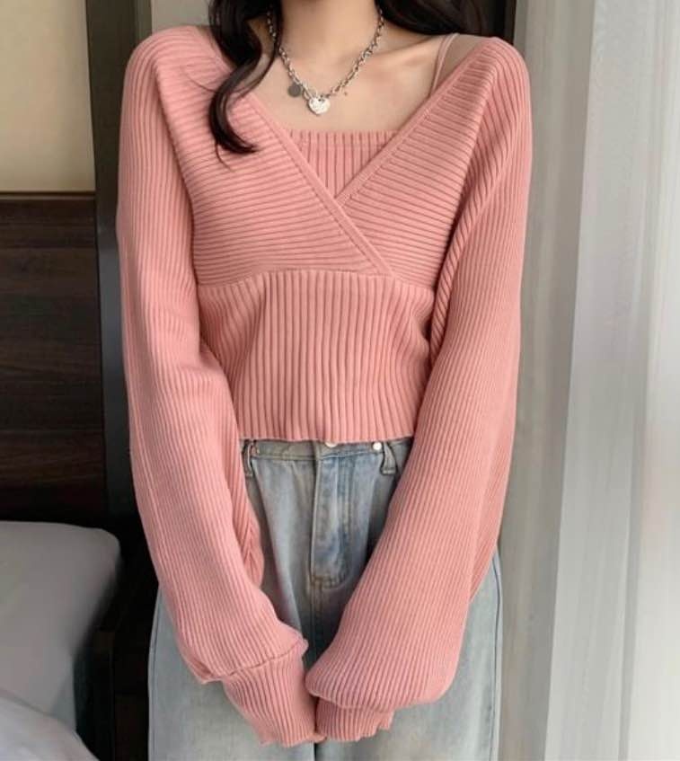 Long sleeve pink top - photo 2