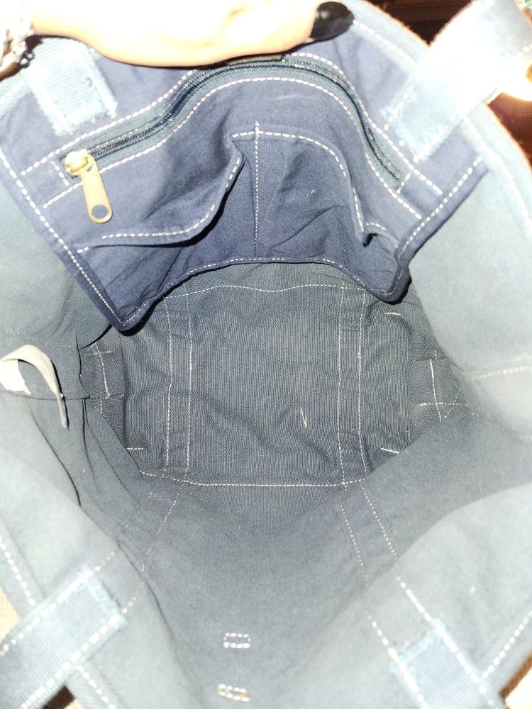 LL BEAN BOAT TOTE WITH LEATHER HANDLES NwOT - photo 4