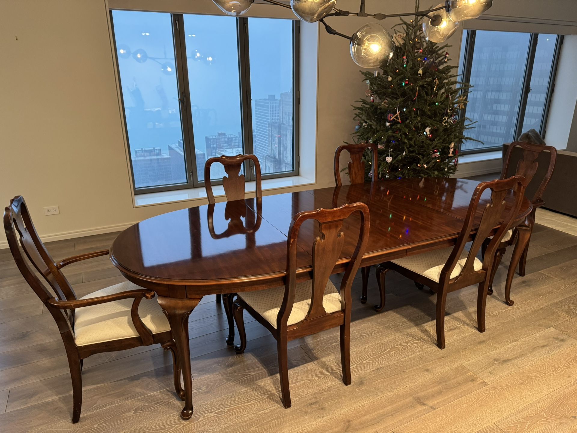 Drexel Heritage Wood Dining Table + 6 Chairs - photo 2