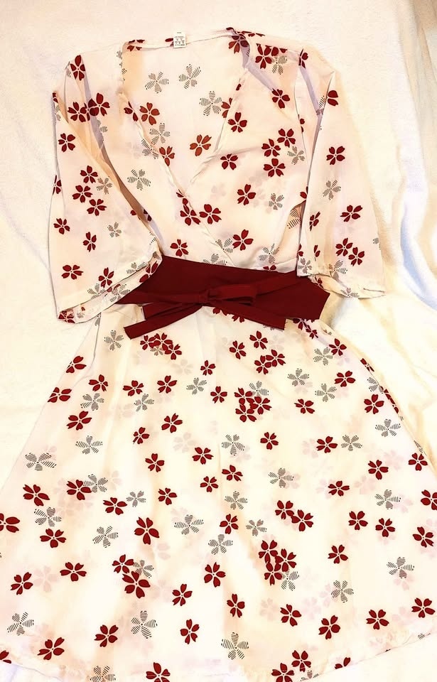 Floral Dress with Red Slash - M - photo 2