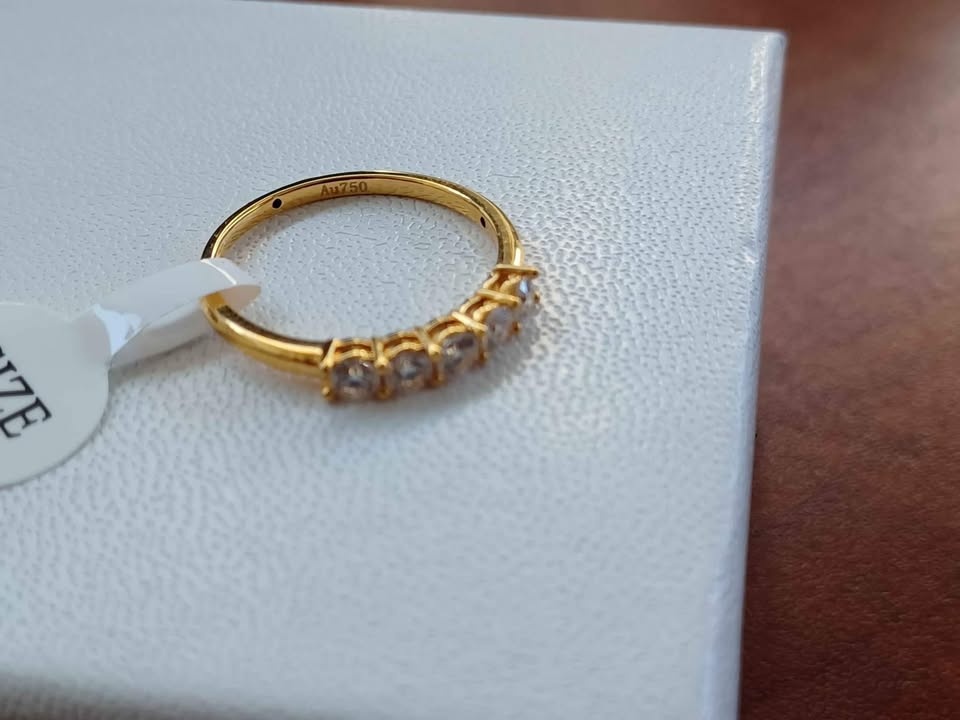 14k Gold Ring 3mm 1ct Moissanite Lab Diamond - photo 3