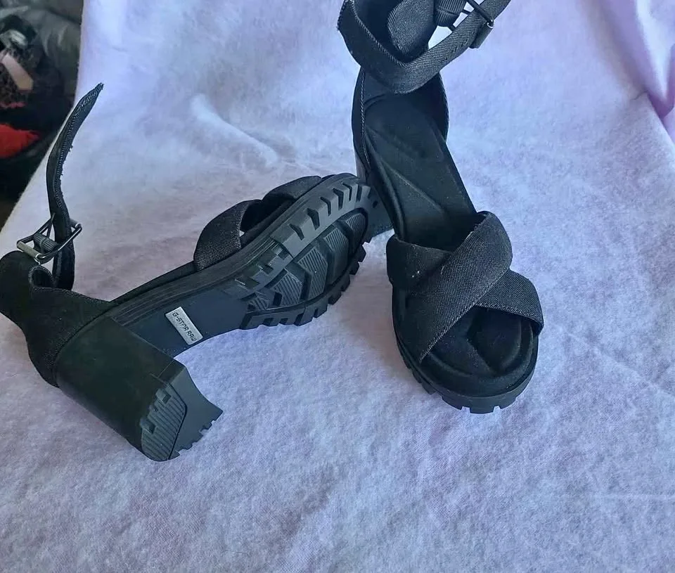 G-STAR Women Kylin Denim Sandal Black size us 11 thumbnail