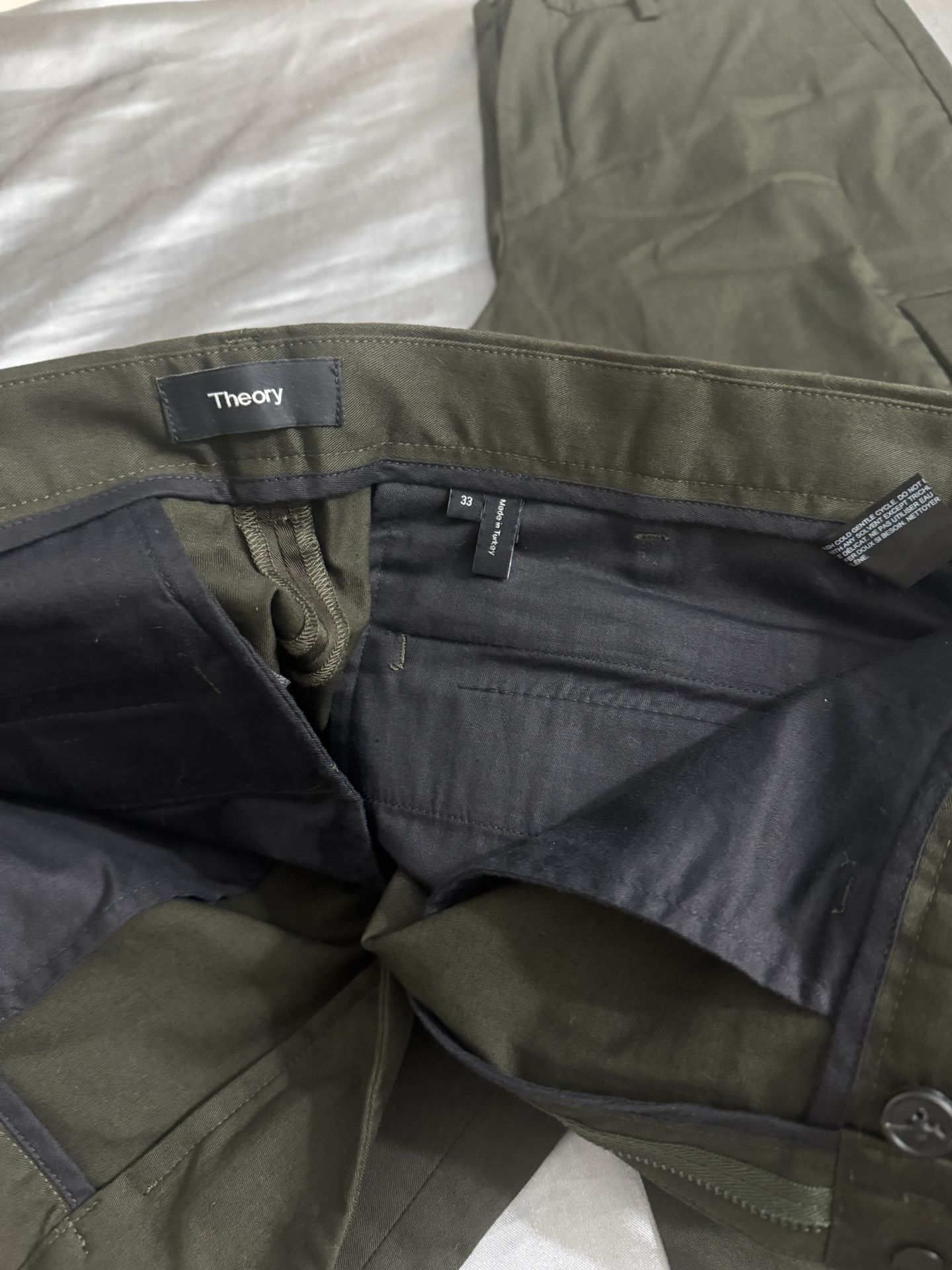 Theory Cargo Pants – Brand New, Size 33, Olive Green - photo 3