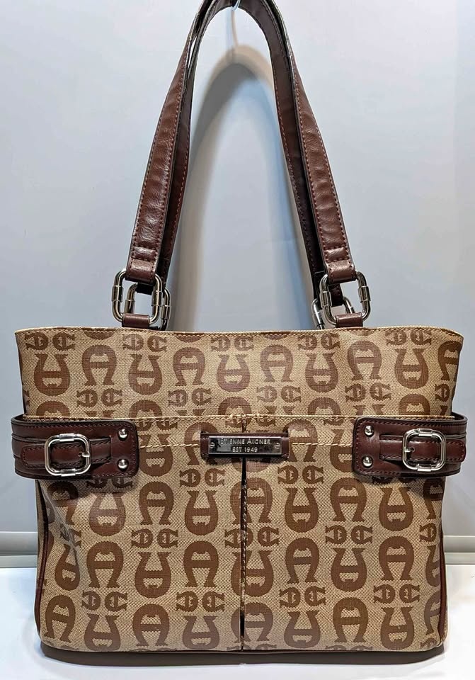 Etienne Aigner Monogram Jacquard Tote