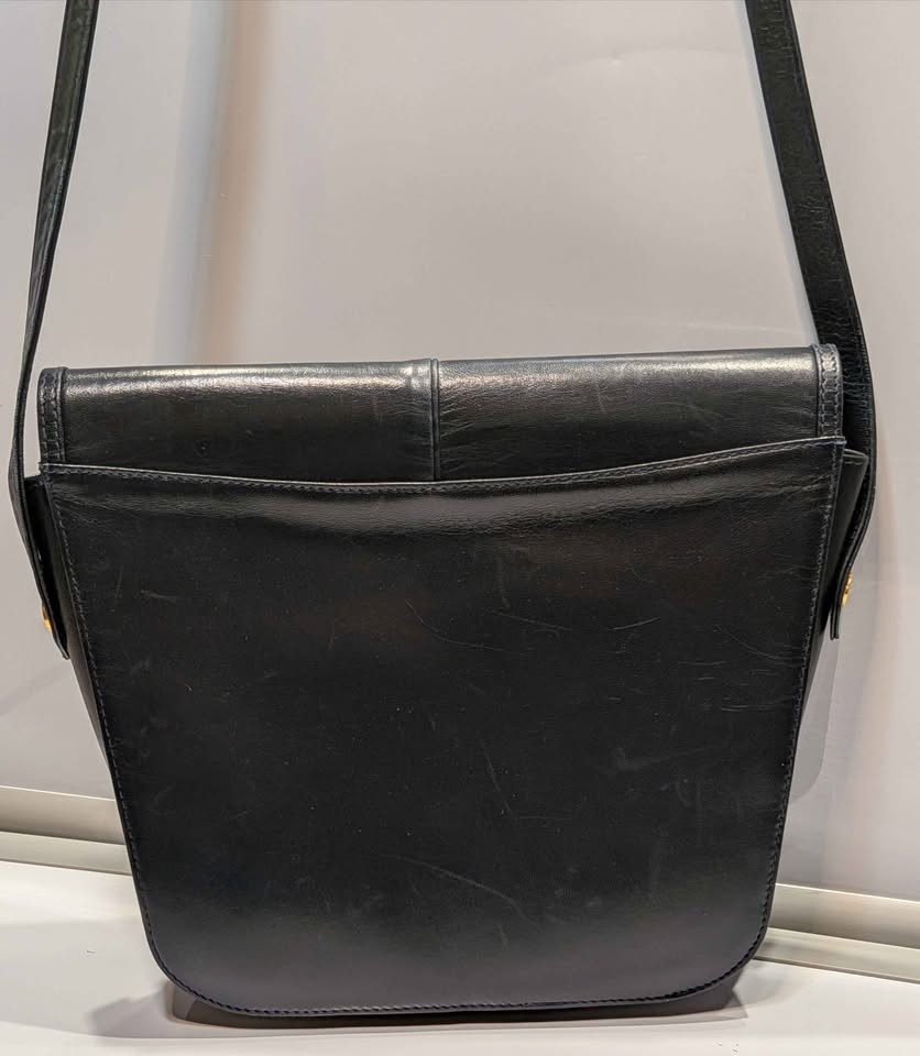 Vintage Bally of Switzerland | Navy Blue Shoulder Bag - photo 2