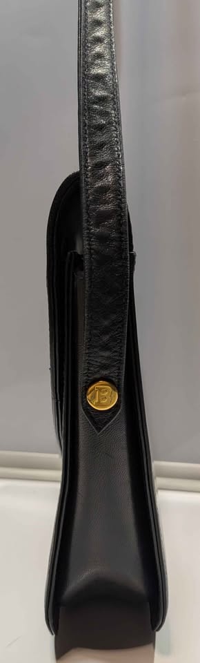 Vintage Bally of Switzerland | Navy Blue Shoulder Bag - photo 5