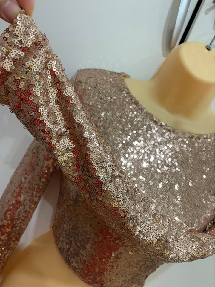 Crop top golden blazer cardigan - photo 3