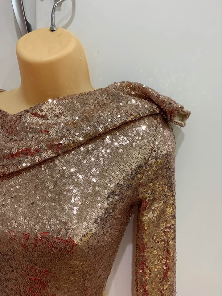 Crop top golden blazer cardigan - photo 4