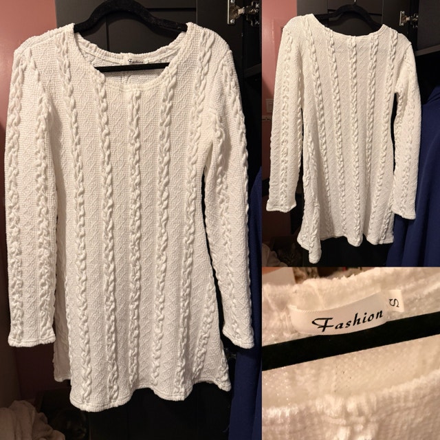 Small woven white tunic dress