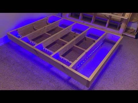 Floating bed frame with led lights - photo 2