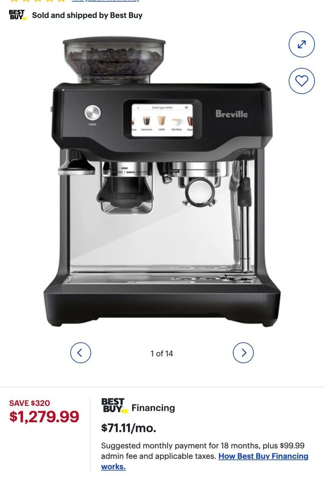 Breville Barista Touch Automatic Espresso Machine BES880BTR - photo 4
