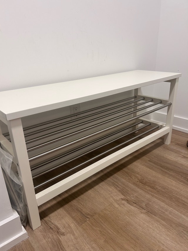 IKEA bench with shoe storage