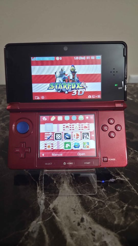 Flame Red 3DS Modded CFW | Metal C-Pad & New Top Lens - photo 5