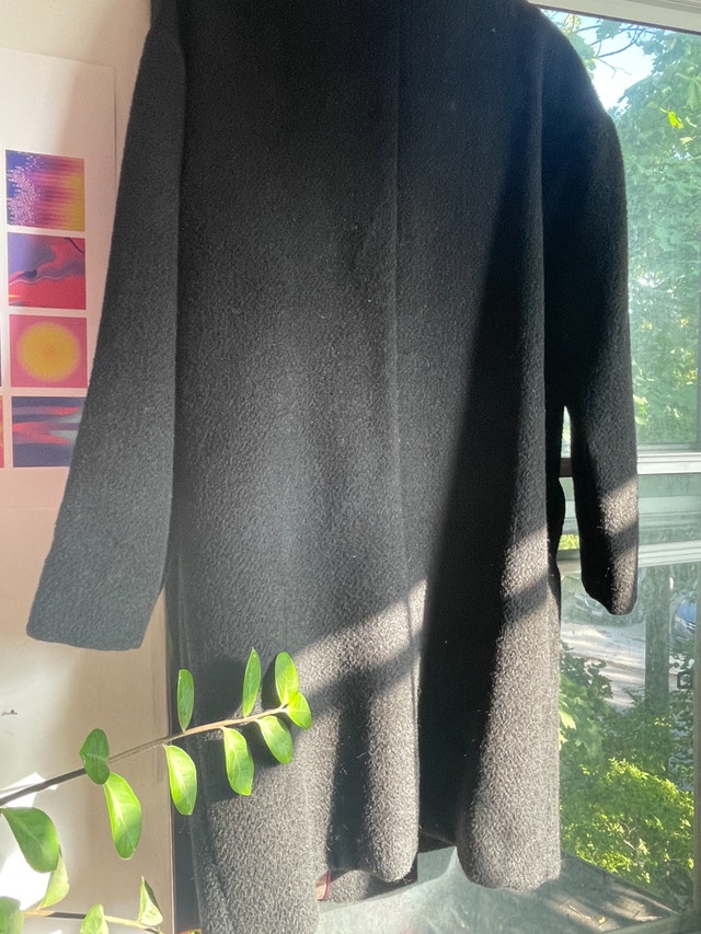 Black Wool Coat, Women's Size 8 - photo 3