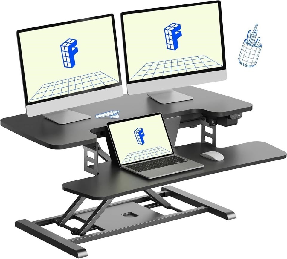 35" Electric Desk Converter, Black | NEW | FlexiSpot - photo 4