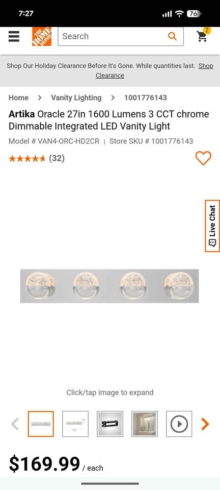 Artika Oracle LED Modern Vanity Light - photo 2