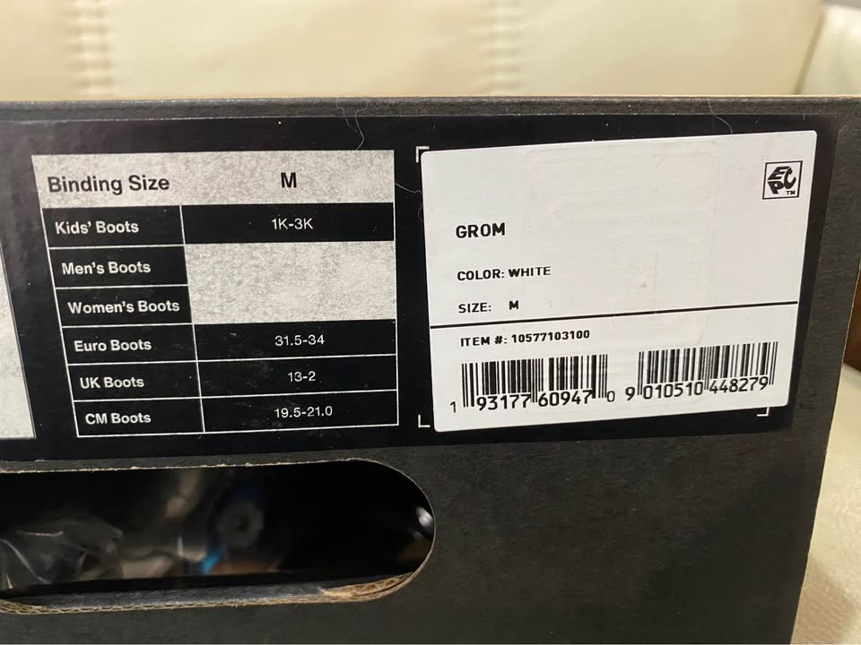 Kids Burton Grom Snowboard Bindings White - photo 2