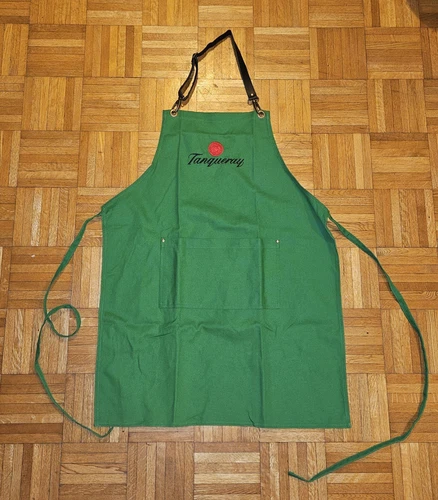 Tanqueray Gin Bartender Apron - Brand New - Leather Neck Strap