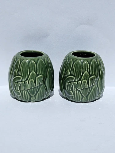 Cynar Amaro Shot Glasses - Set Of Two - Vintage - Bar Cocktail