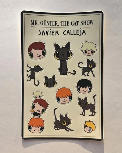 Javier Calleja - Mr. Günter Cat Show, x2 Sticker Sheets! - photo 2