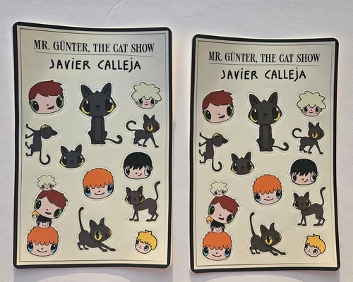 Javier Calleja - Mr. Günter Cat Show, x2 Sticker Sheets! - photo 3