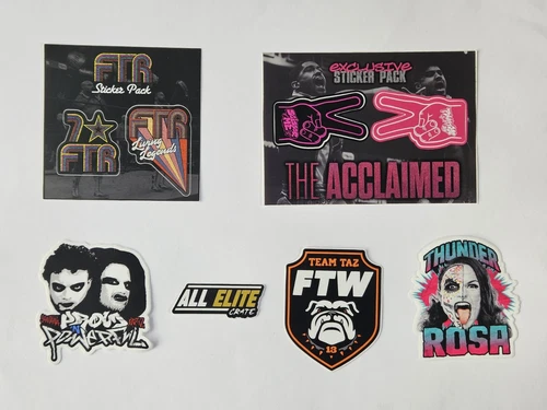 Multiple AEW Pro Wrestling Stickers