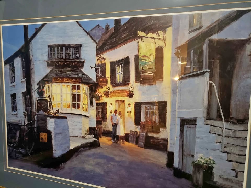 George Bates Polperro twilight print