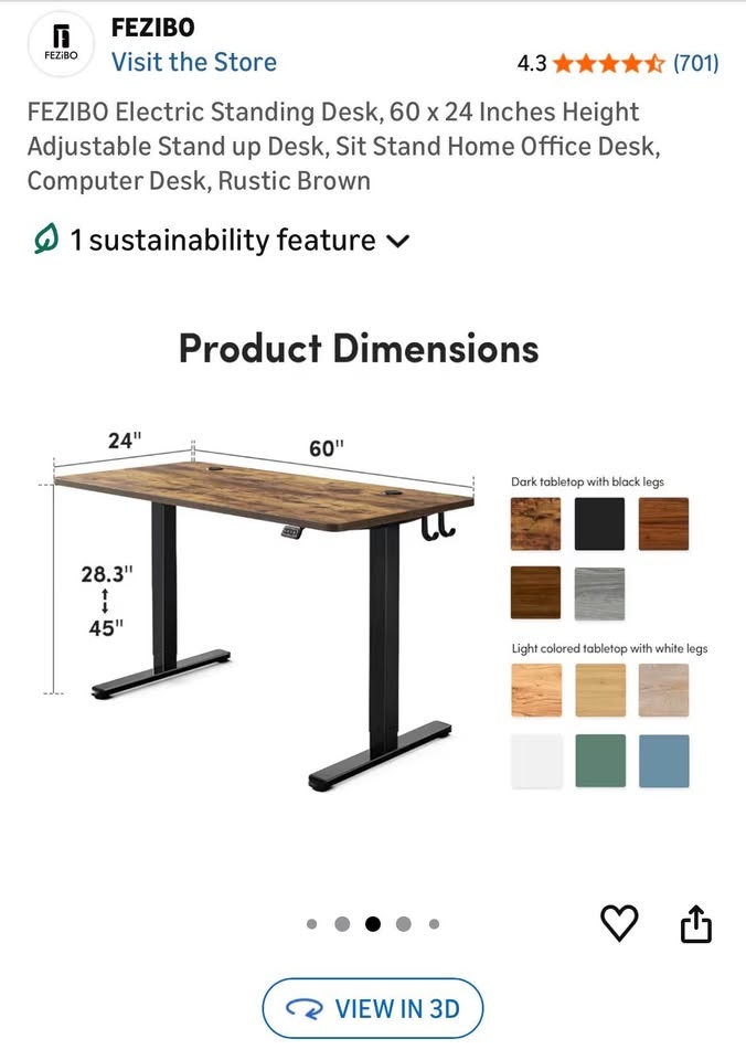 Standing desk 60X24 - photo 3