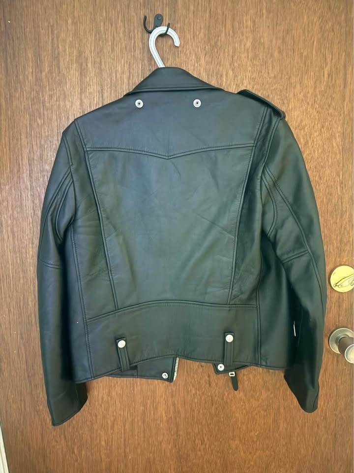 men's moto leather jacket - photo 4