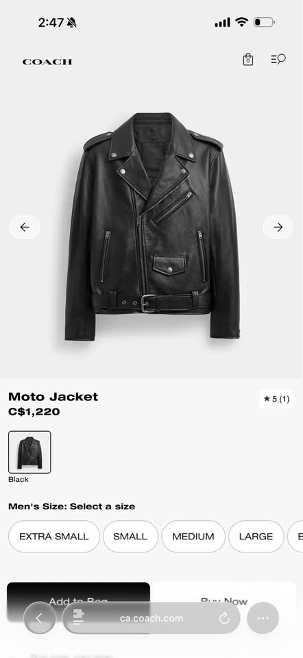 men's moto leather jacket - photo 5