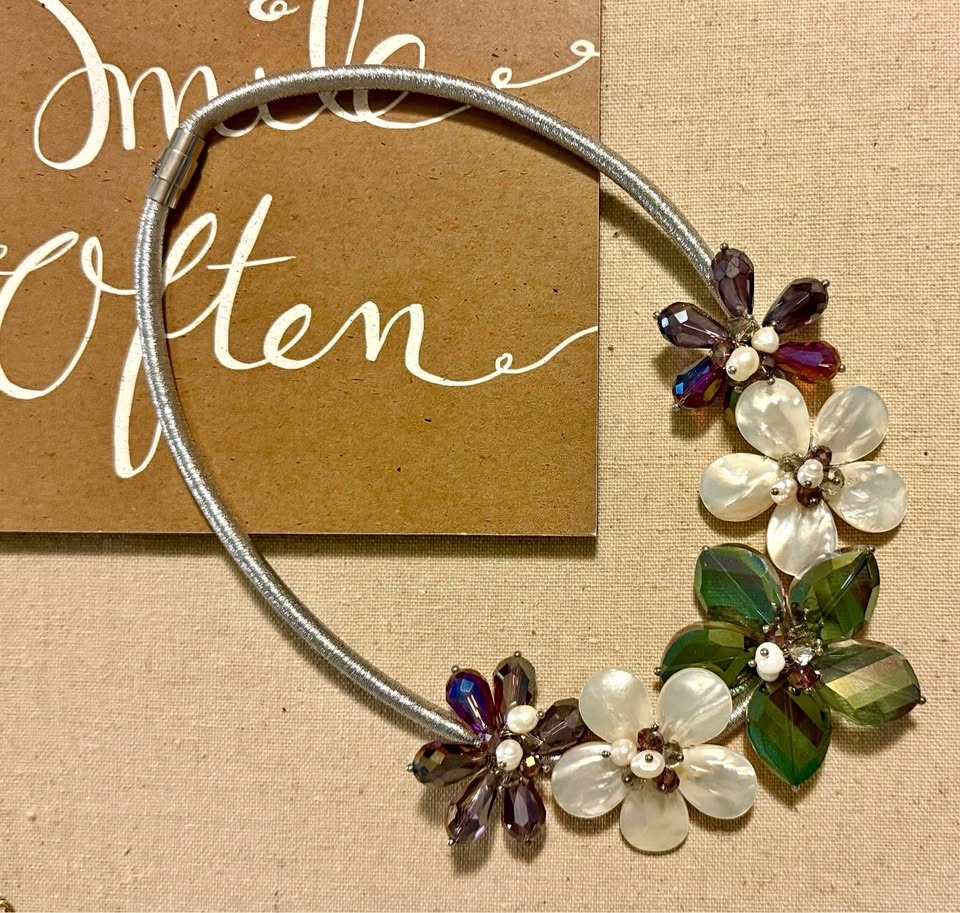 Stunning 19” Necklace! Glass Beads, White Shell, and Freshwater