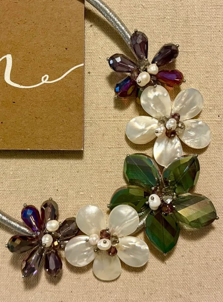 Stunning 19” Necklace! Glass Beads, White Shell, and Freshwater - photo 2