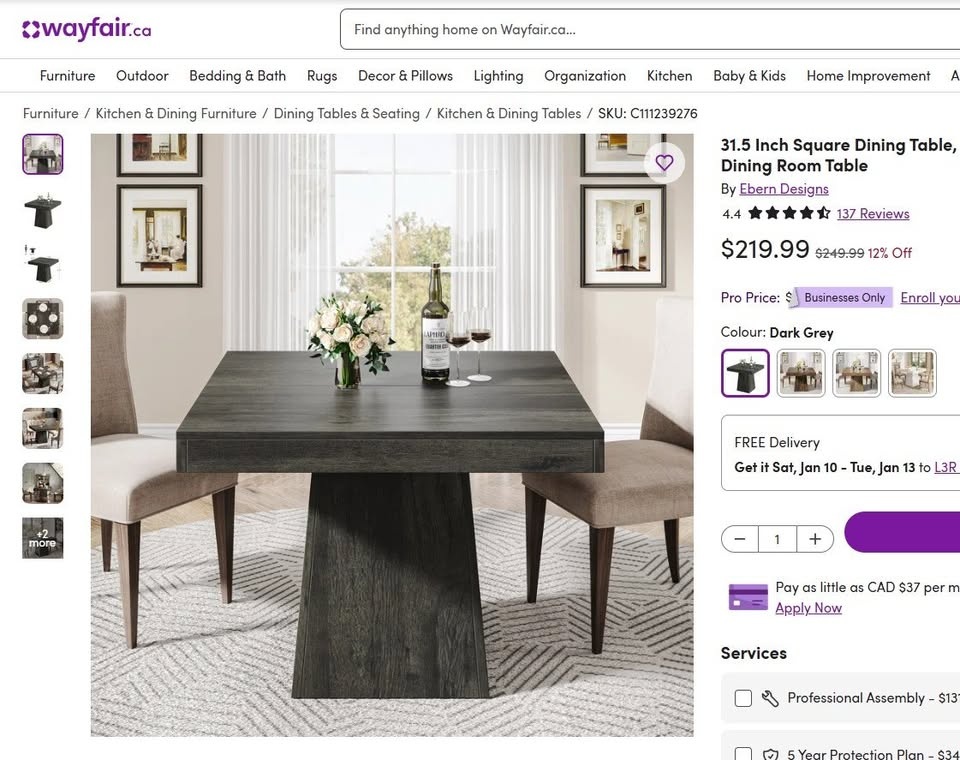 Dining Table – Perfect for Condo / Small Space - photo 2