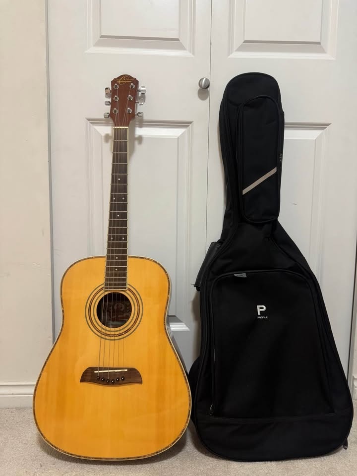 Oscar Schmidt Acoustic Guitar – Built-in Tuner, 3/4 Size - photo 2