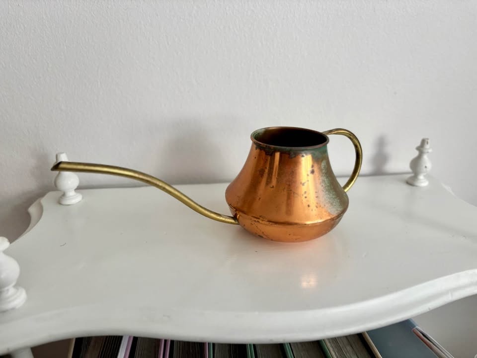 Vintage Brass & Copper Watering Can - photo 2