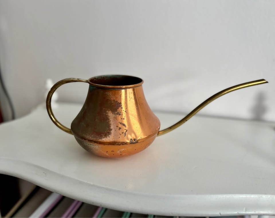 Vintage Brass & Copper Watering Can - photo 3