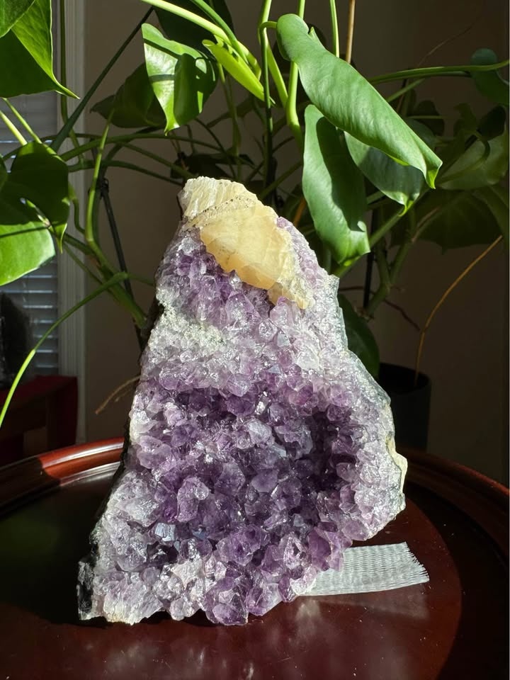 Amethyst Geode with Calcite - photo 2
