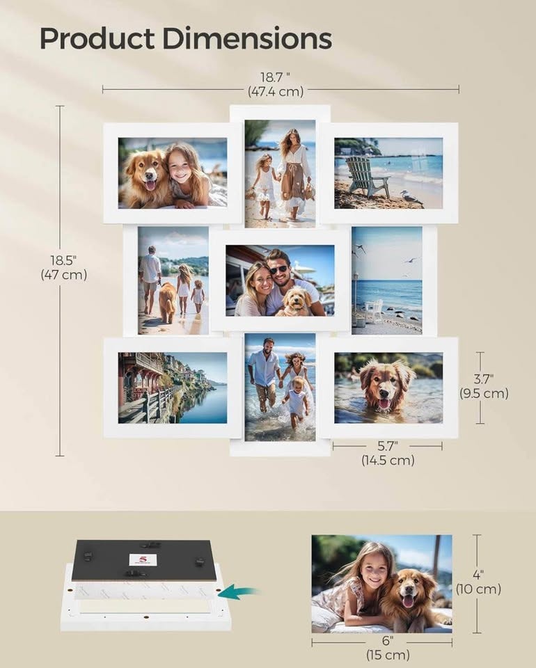 4x6 Collage Picture Frames – 9 Pack | New in Box - photo 5