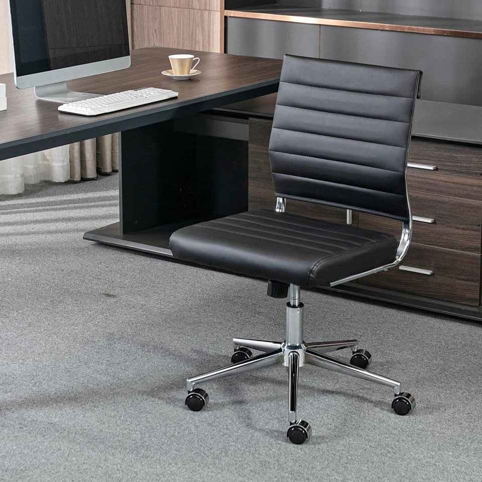 Armless Office Desk Chair