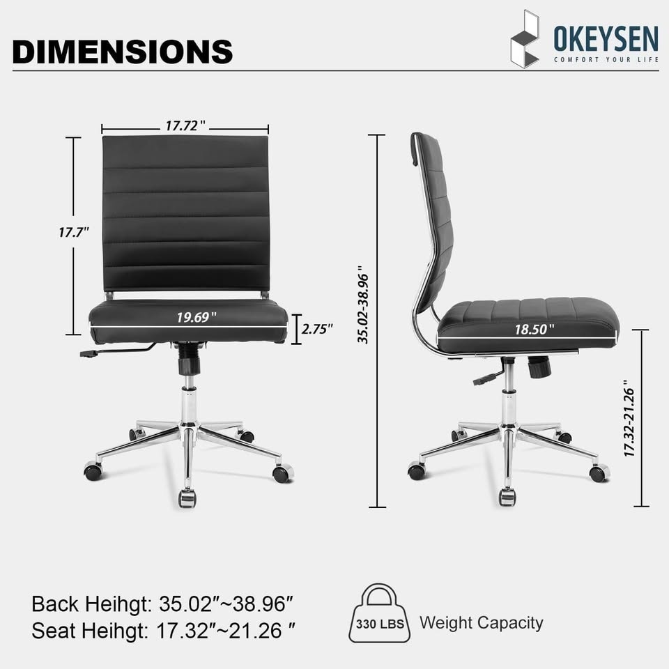Armless Office Desk Chair - photo 2
