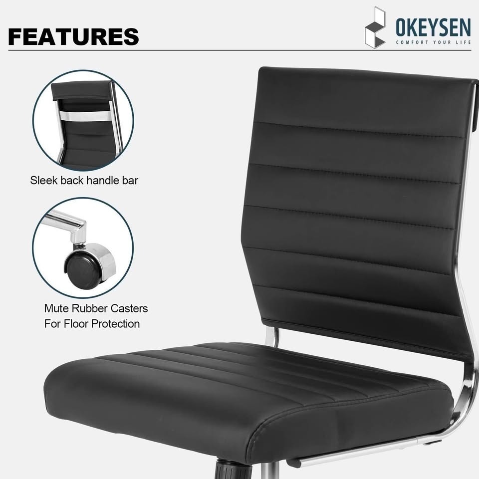 Armless Office Desk Chair - photo 3