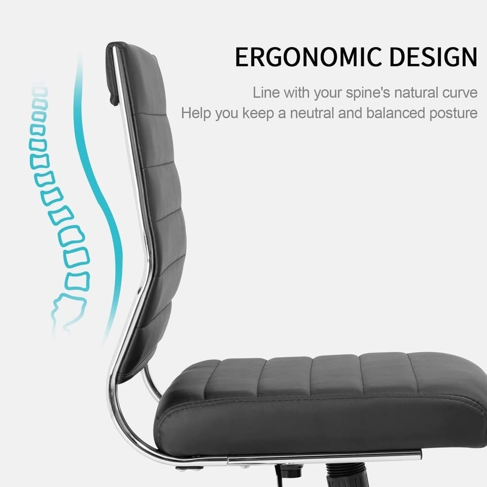 Armless Office Desk Chair - photo 4