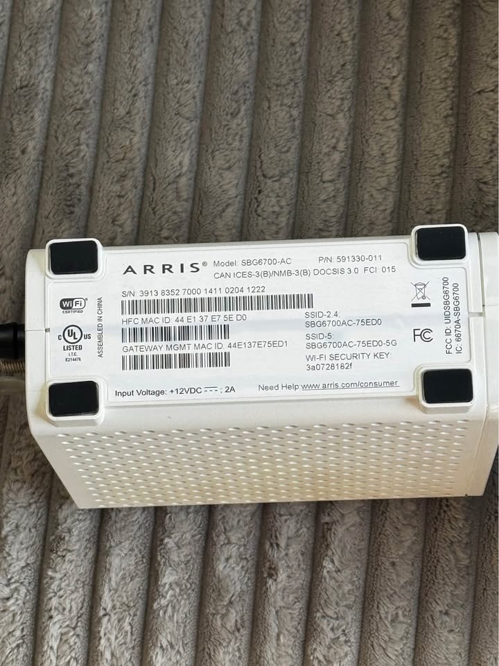 ARRIS SBG6700-AC DUAL BAND GIGABIT ROUTER - photo 2