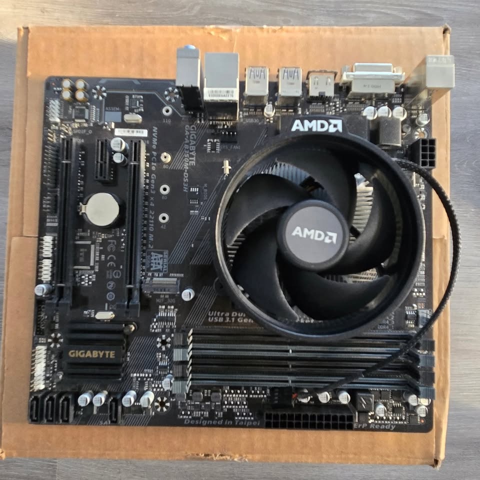 Gigabyte B350 Motherboard w/CPU - photo 2
