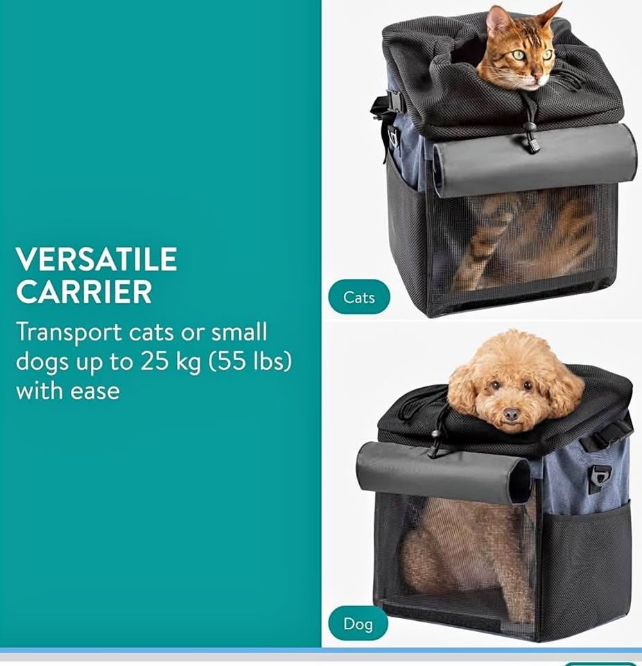 Pet Carrier for Bike-Bicycle Basket Pet Carrier for Dogs or Cats