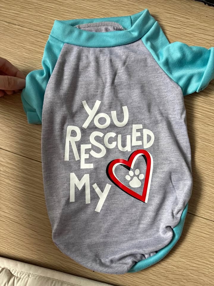 Dog T-Shirt, You Rescued My Heart, Rescue Pet Puppy, Tee Shirts