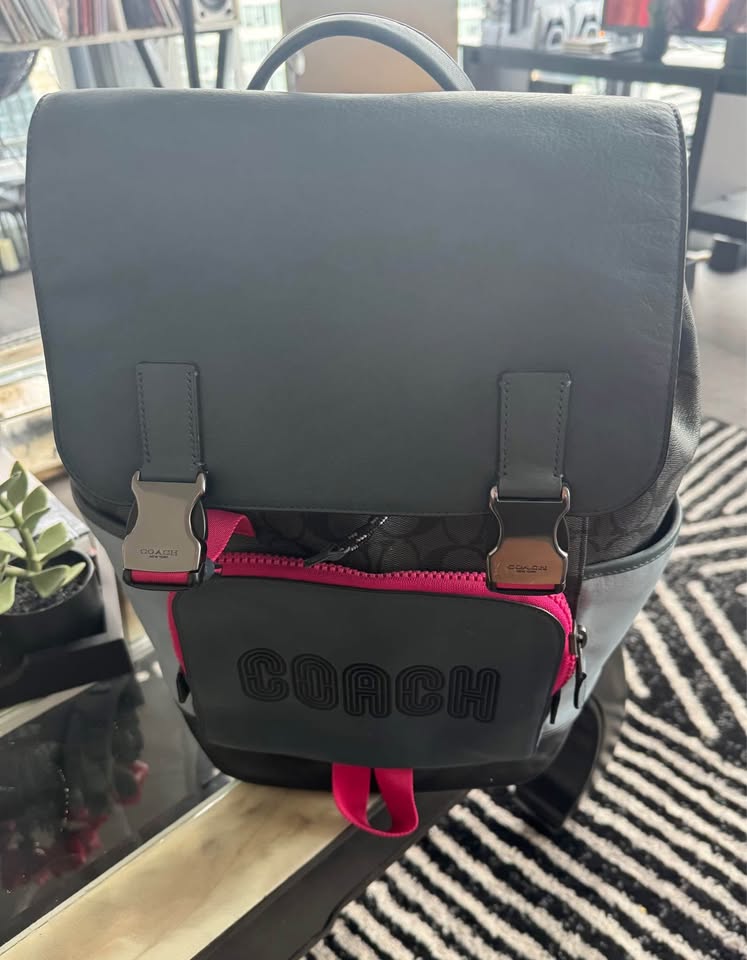 COACH Track Backpack In Colorblock Signature Canvas - photo 3