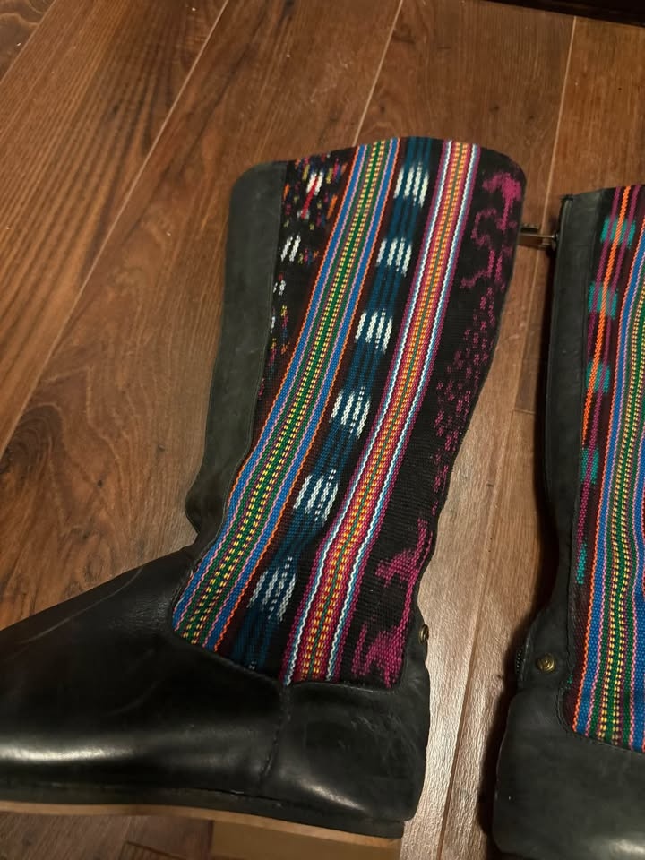 Reef Tall Leather Vintage Canvas Boots Size 9 - photo 2